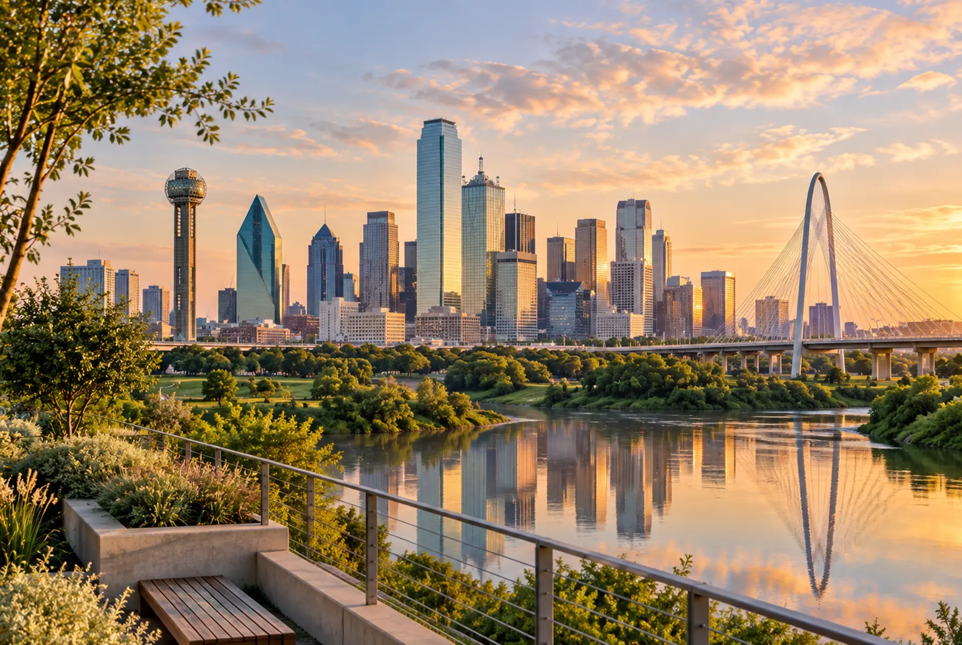 The skyline of North Texas and Downtown Dallas. Communities Saltwood Mental Health Serves