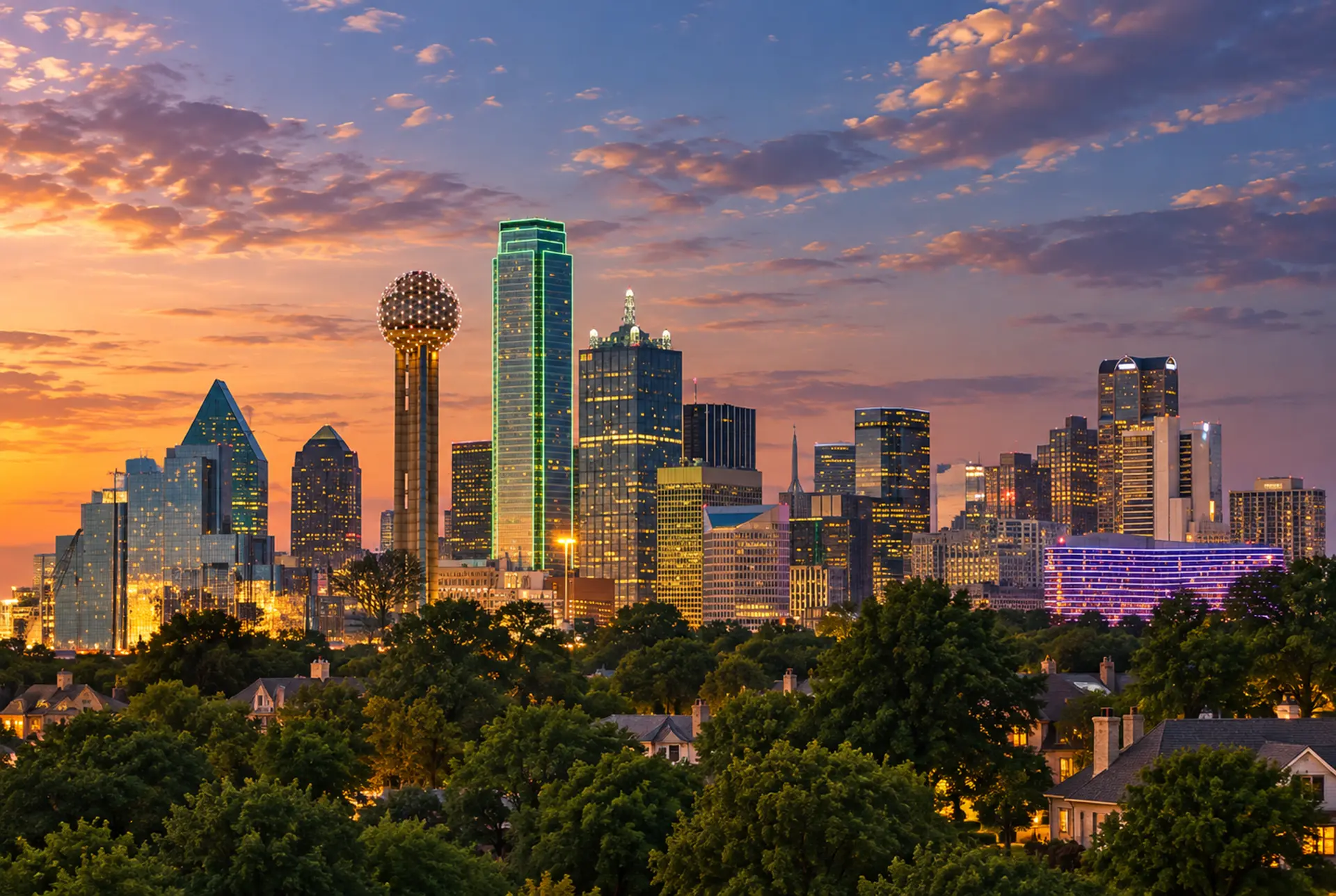 The skyline of Dallas, Texas. Saltwood Mental Health Treatment
