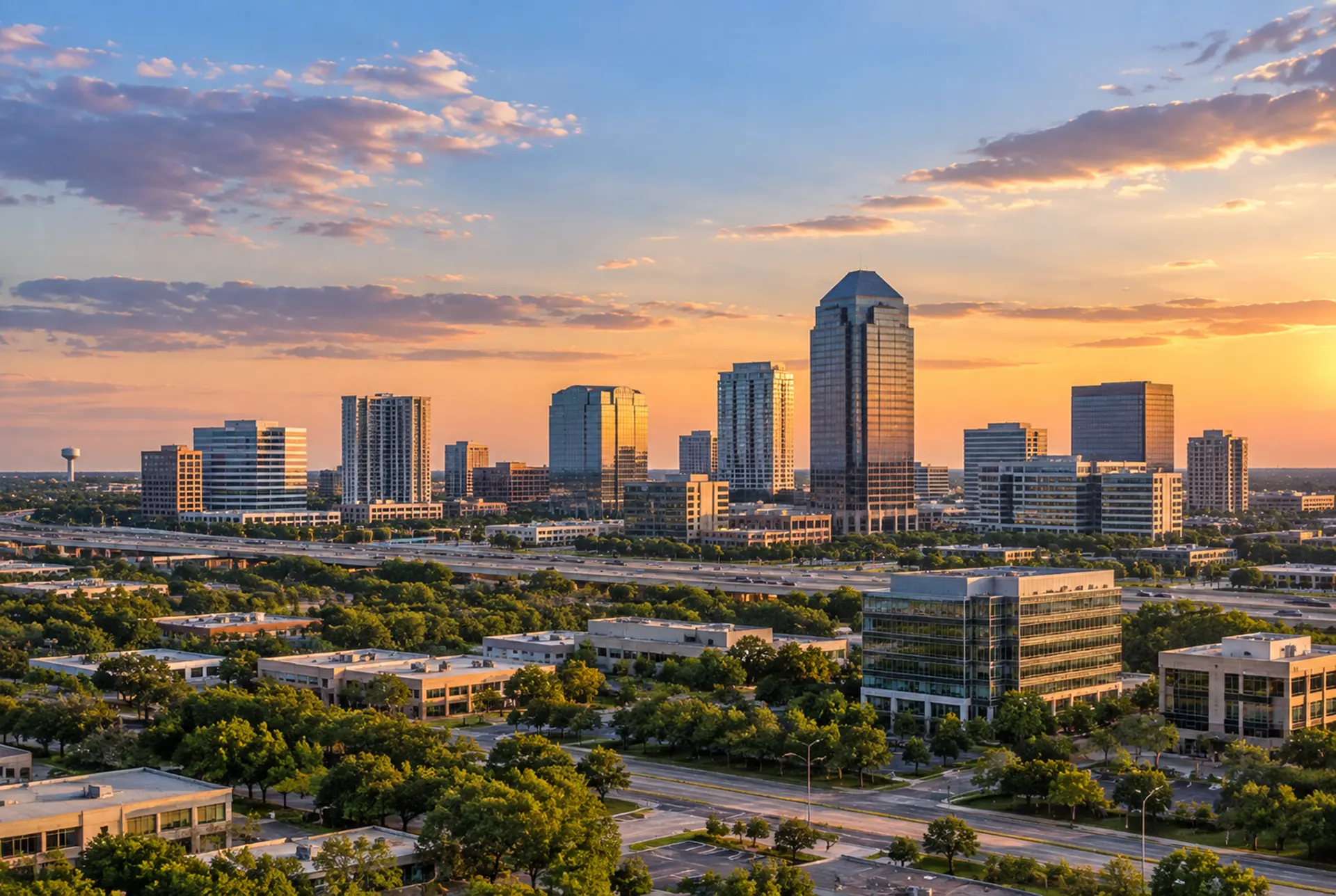 The skyline of Dallas, Texas. Saltwood Mental Health Treatment