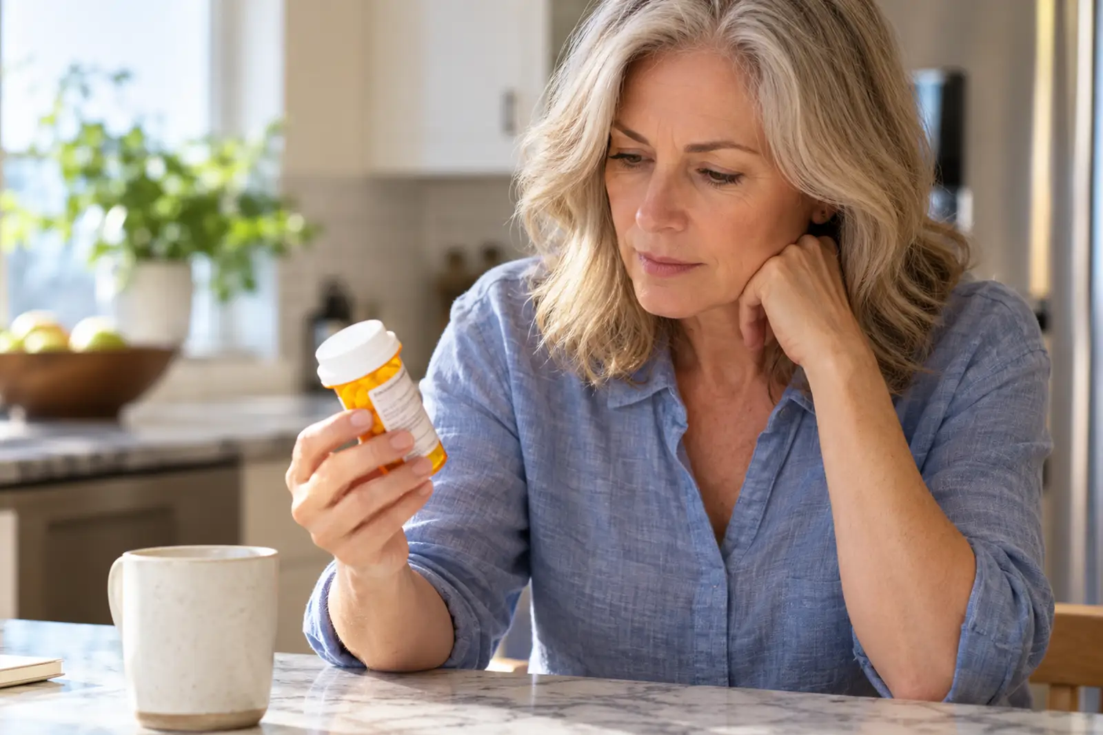 Patient reviewing medication information.