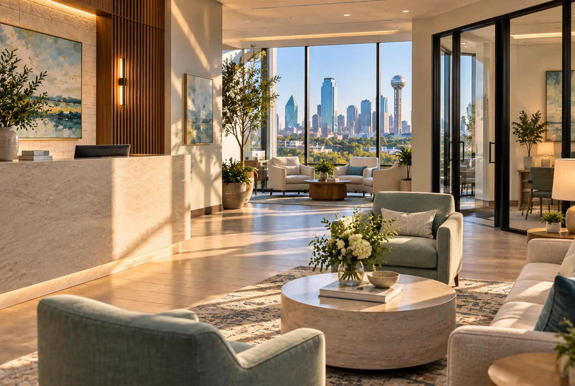 Upscale mental health clinic in Dallas, TX.