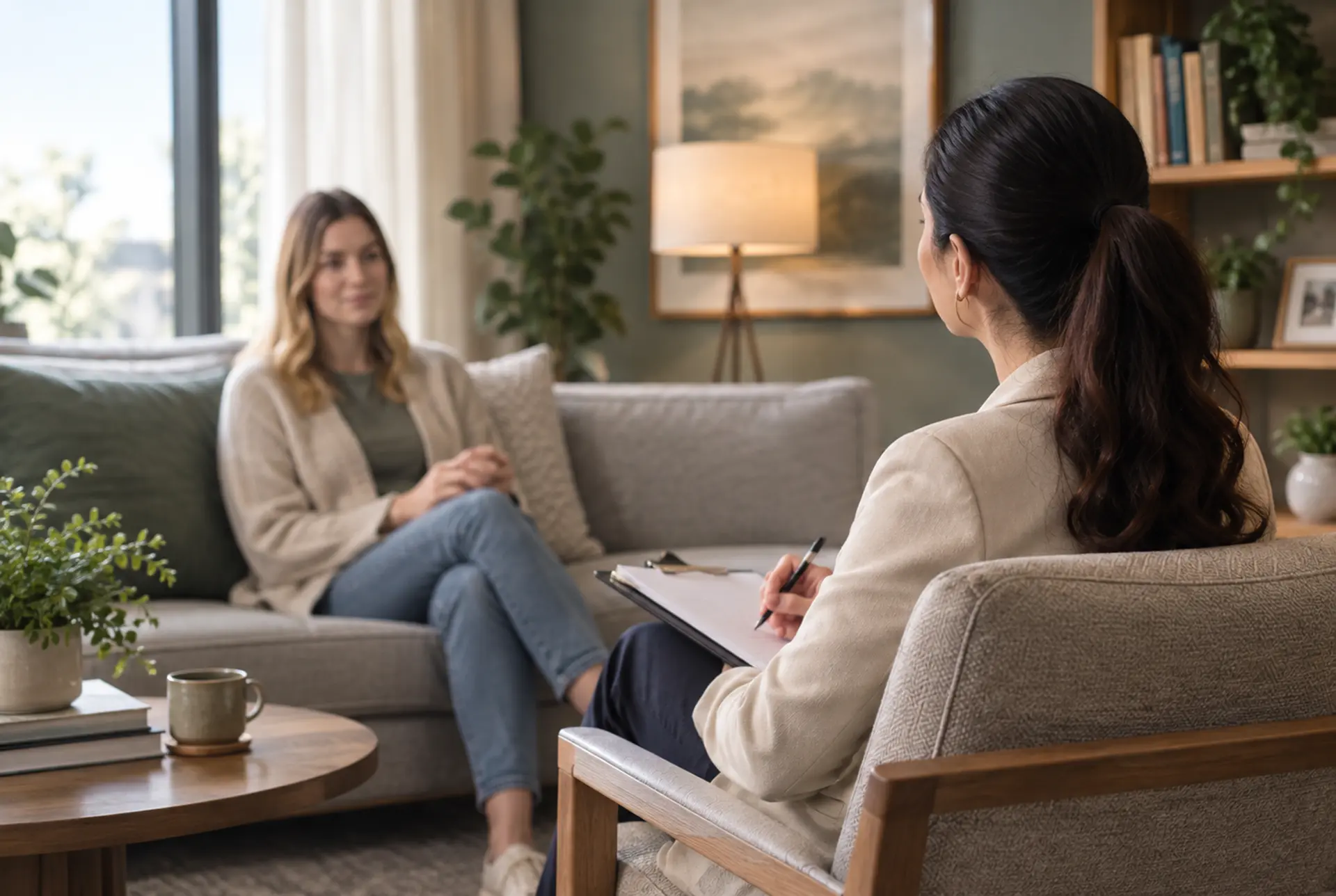 Adult participating in an individual therapy session.