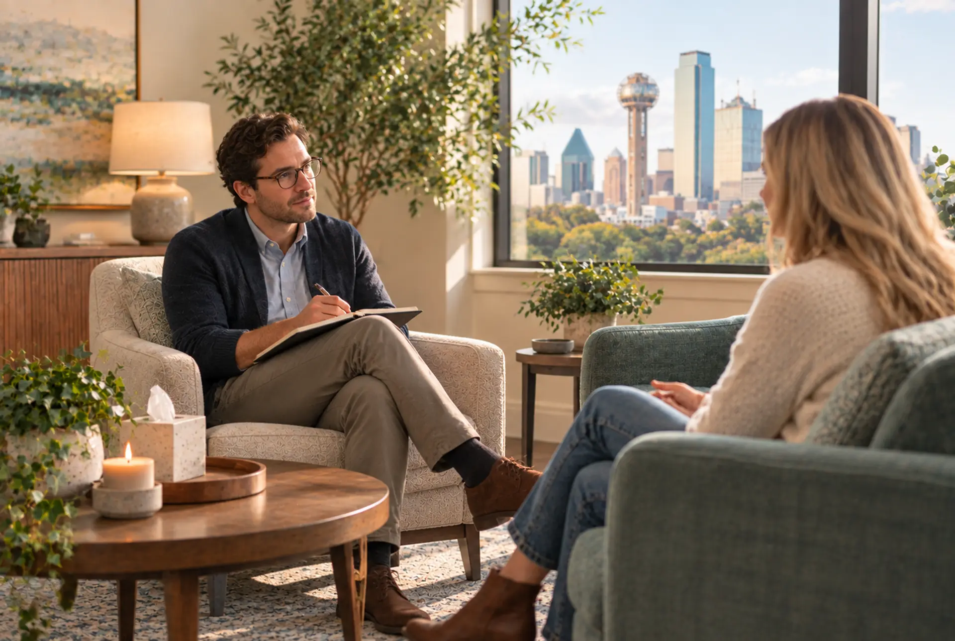 Psychiatric consultation between a clinician and a client