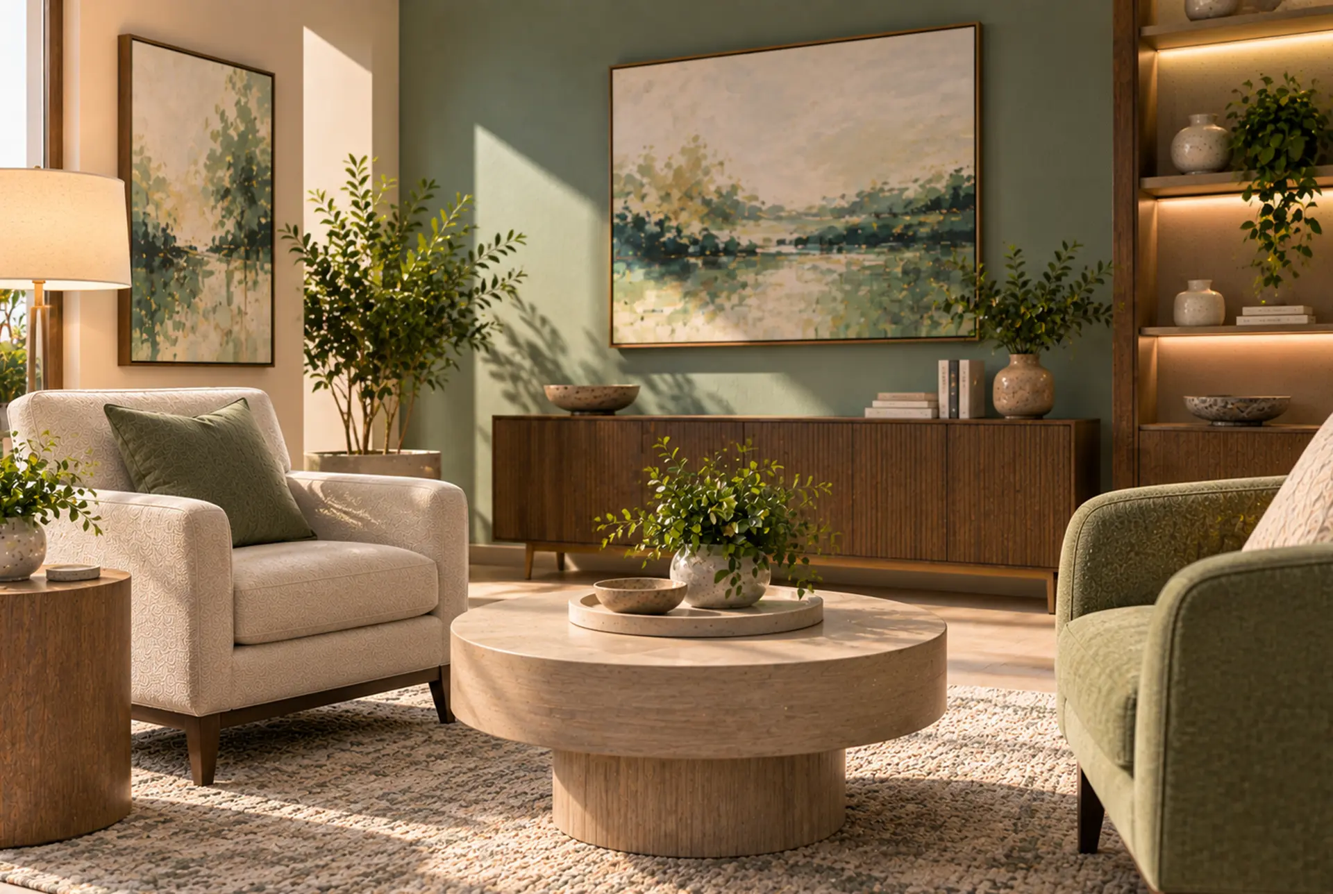 Calm outpatient schizoaffective disorder treatment room in Dallas.